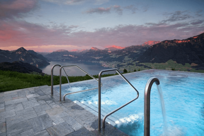 schönsten Infinity Pools in den Alpen