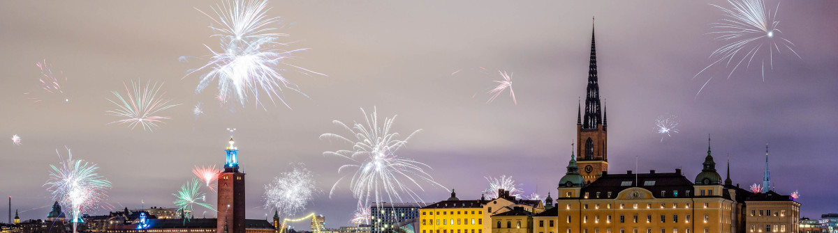 New Year Fireworks 2016 in Stockholm