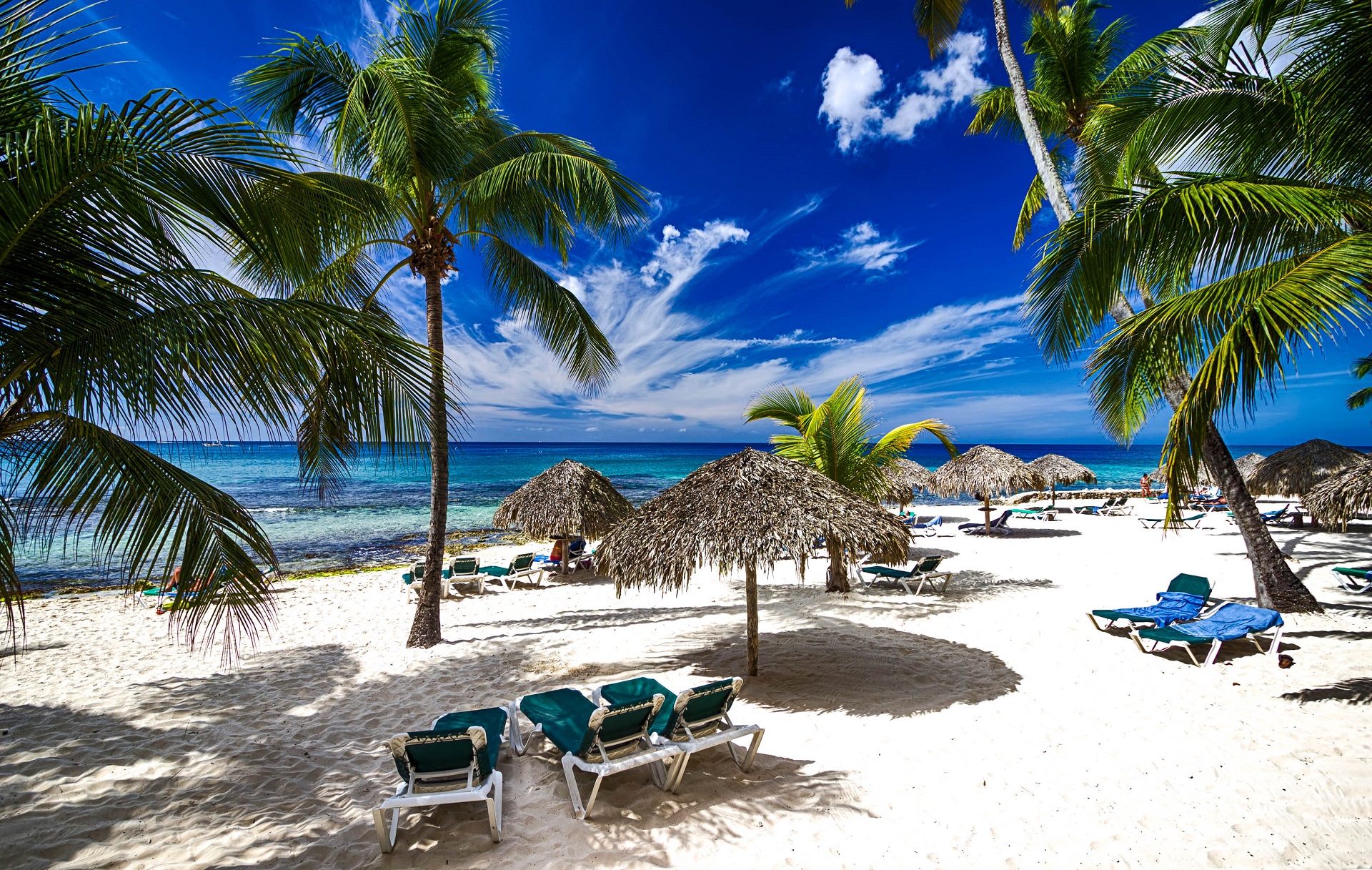 Beautiful Caribbean beach in Dominican Republic