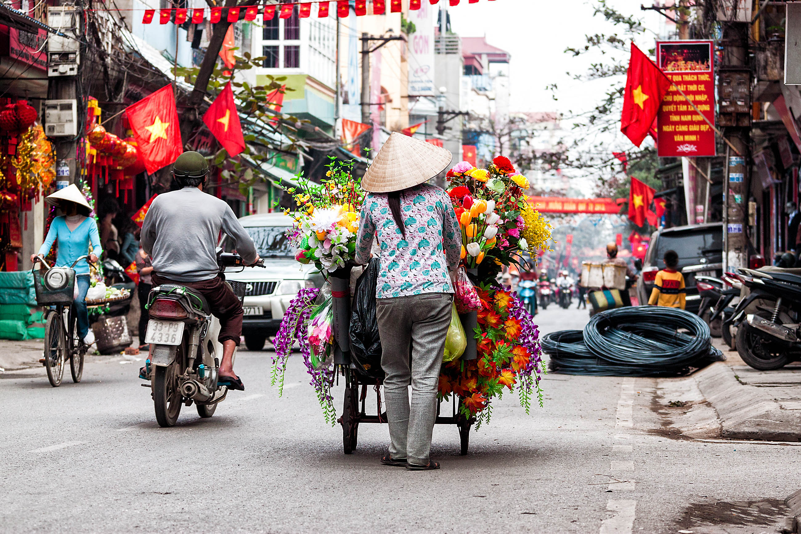 Straßen von Hanoi, Vietnam 