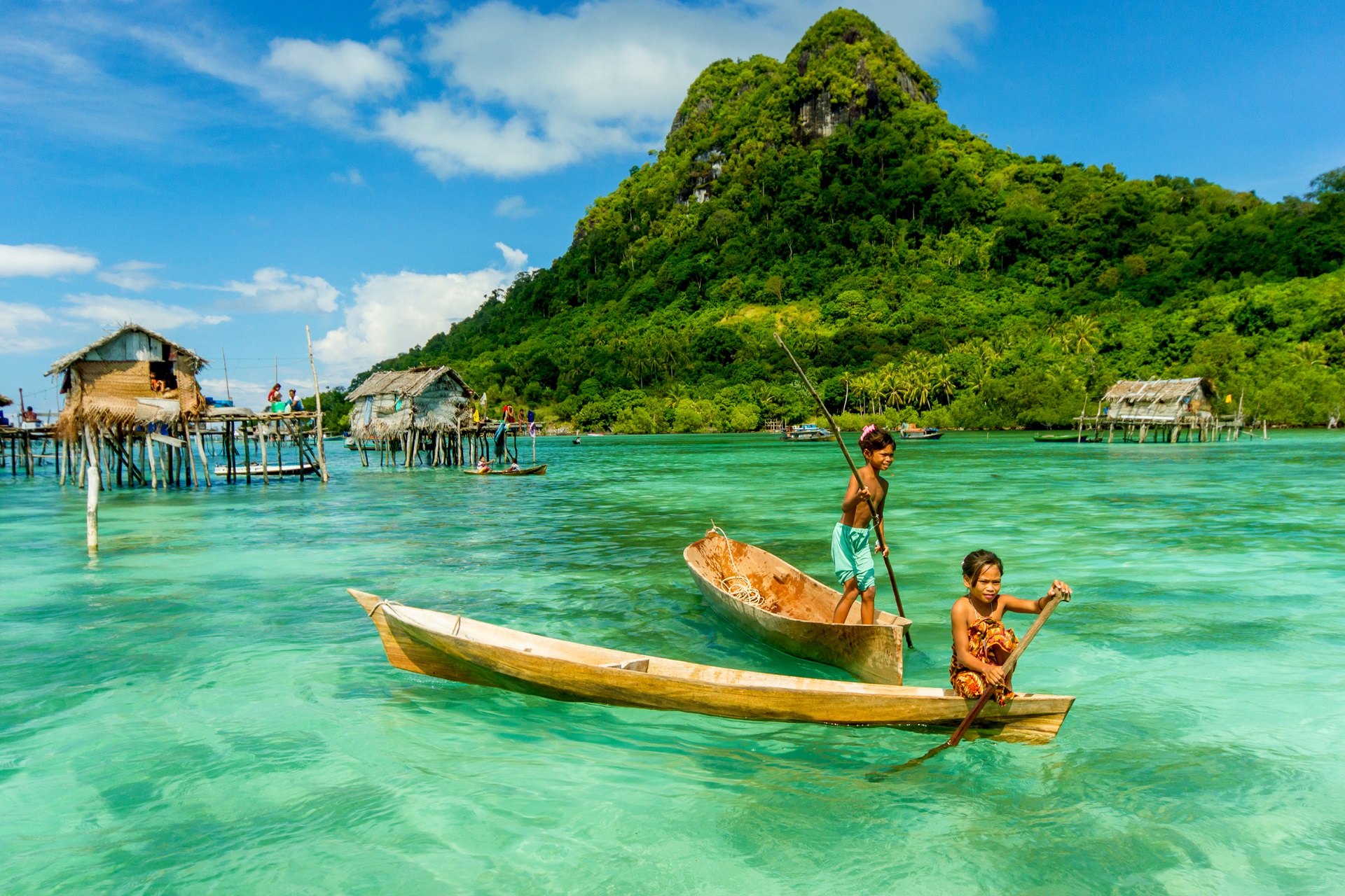 Seenomaden auf der Insel Borneo
