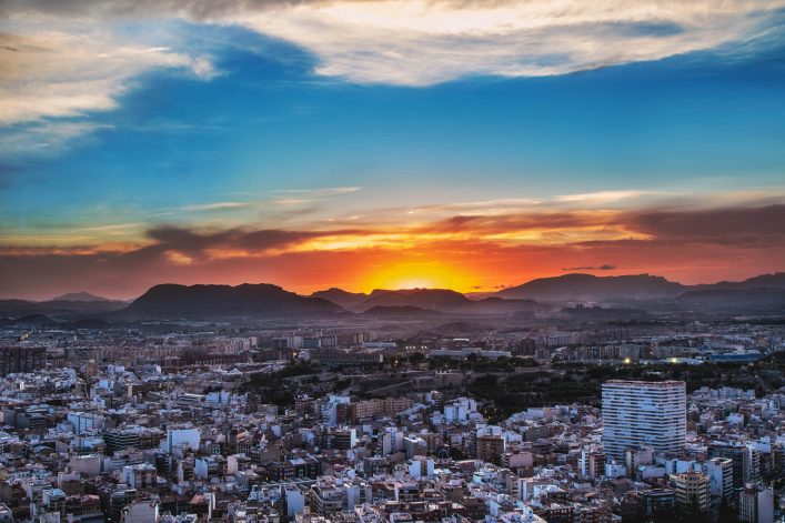 Sonnenuntergang in Alicante