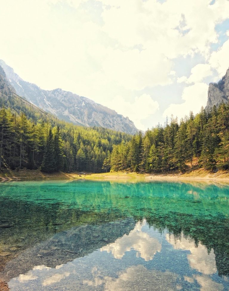 grüner see
