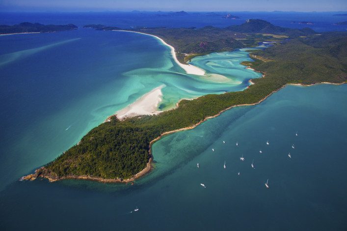 Australia. Aerial shot of Hill Inlet Whitsundays. QLD