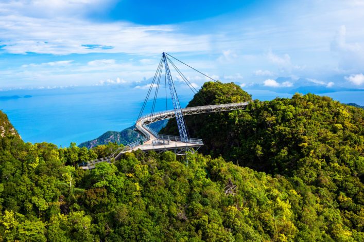 A scenic view of Langkawi sky bridge