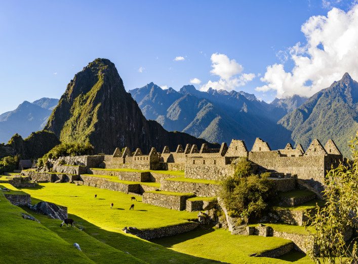 Ruins of the ancient Inca city of Machu Picchu