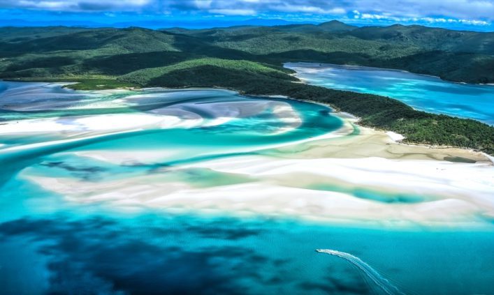 Whitehaven Beach at Whitsunday Island Queensland