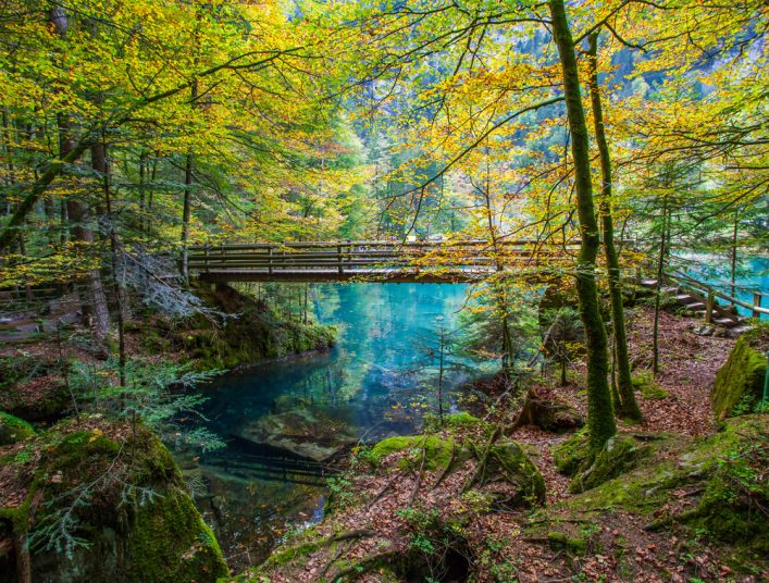 Der Blausee in der Schweiz