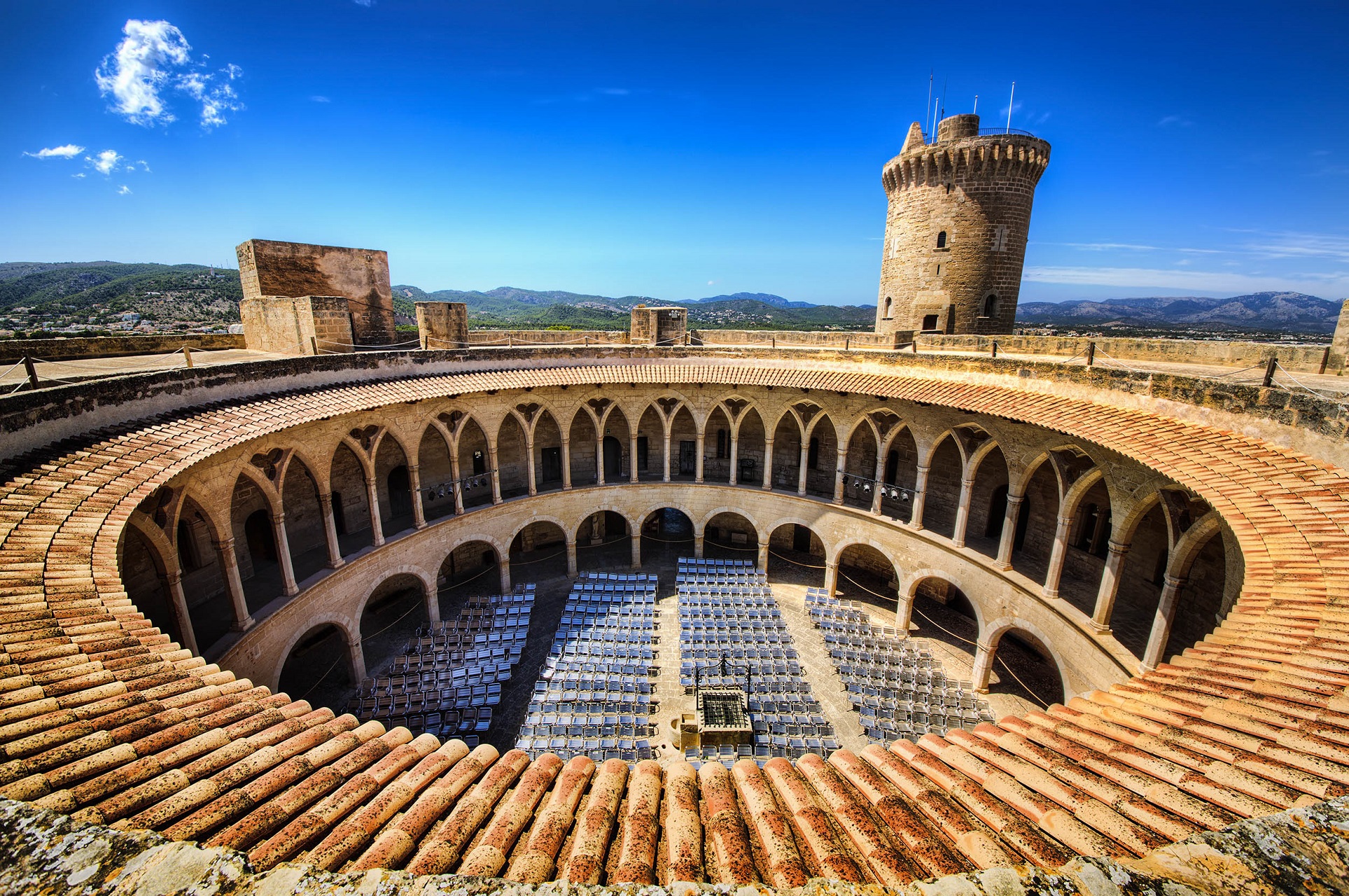 Die Festung Castell de Bellver in Palma de Mallorca.