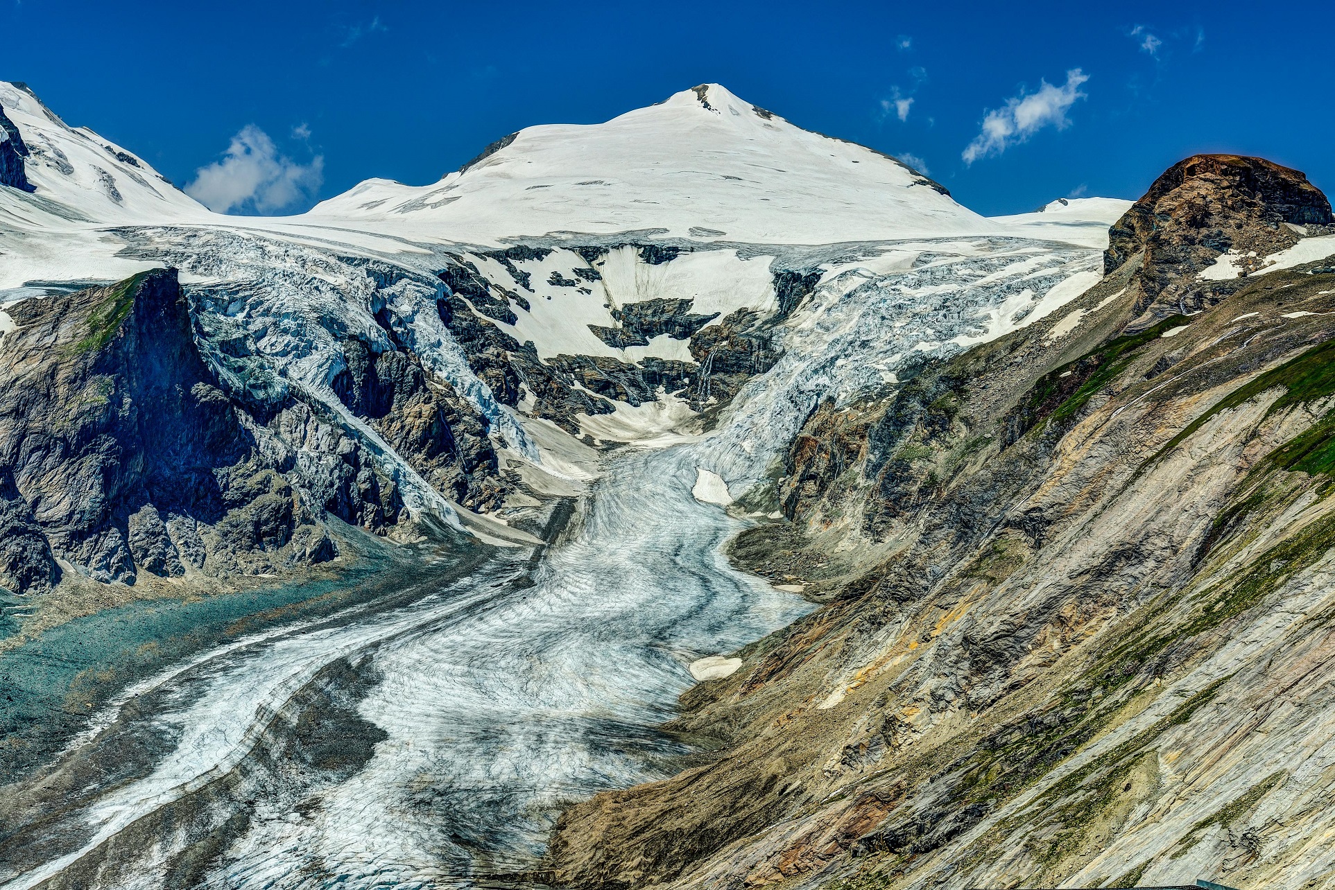 Beeindruckender Grossglockner Gletscher in Österreich.