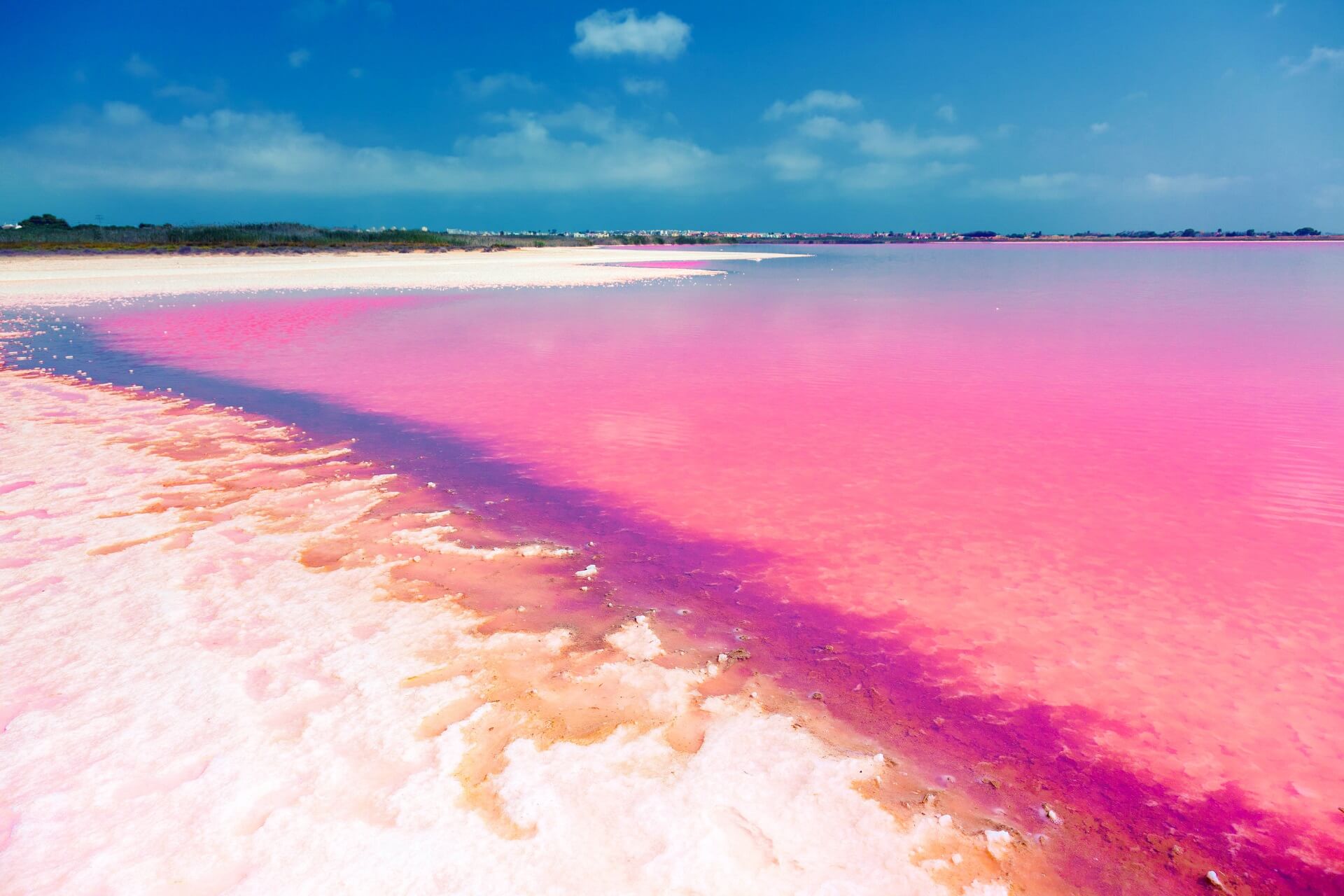 Ein pinker See in Spanien