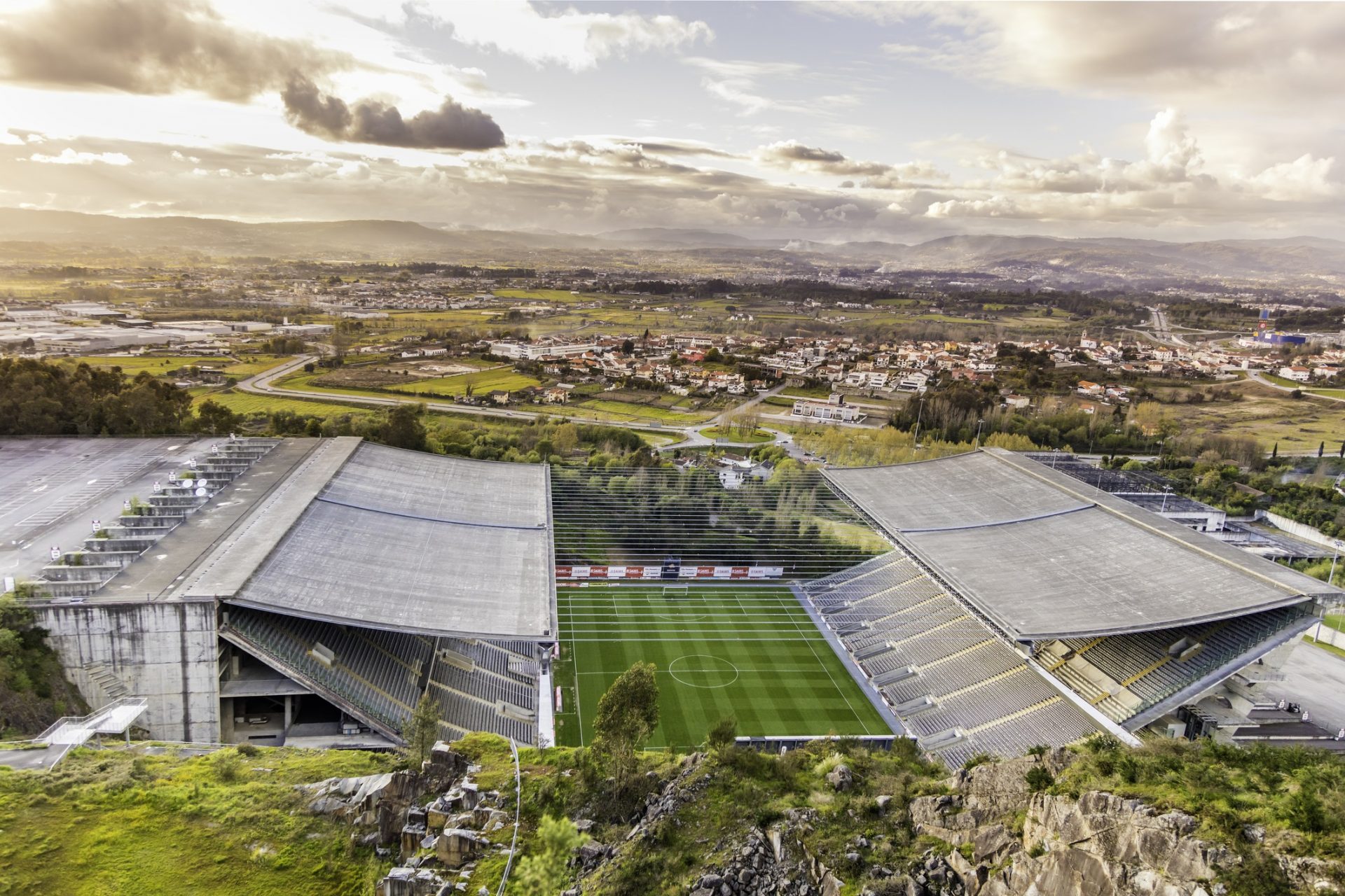 Das Stadion von Braga ist ein architektonisches Meisterwek