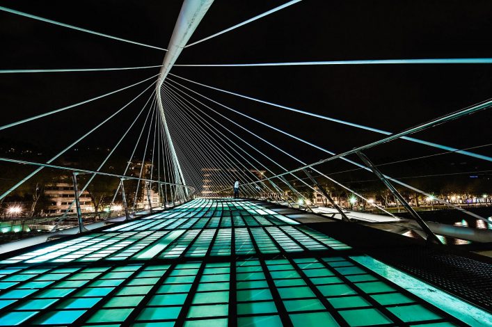 Zubizuri Fußgängerbrücke Bilbao