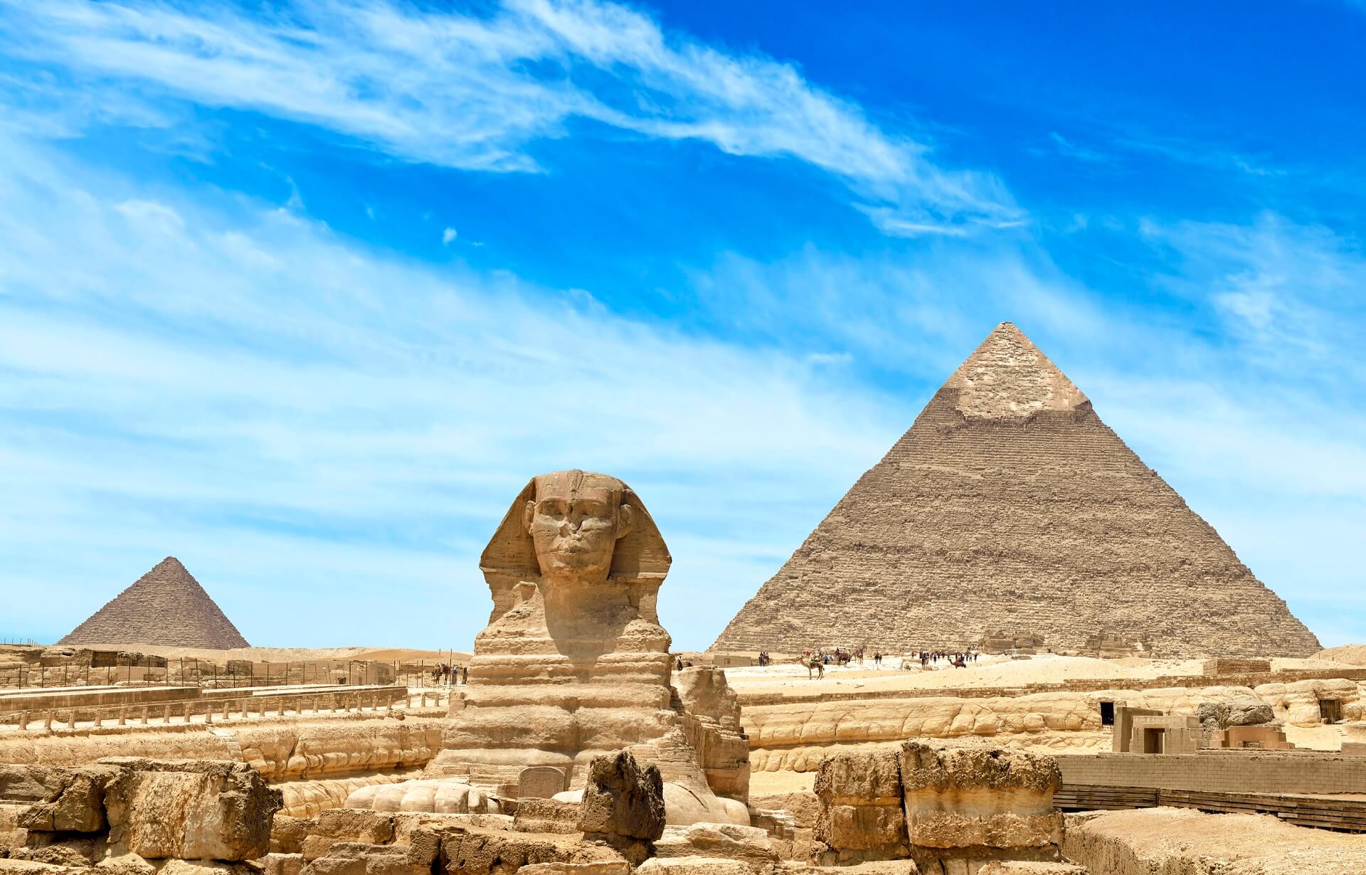 Pyramiden von Gizeh in Ägypten.