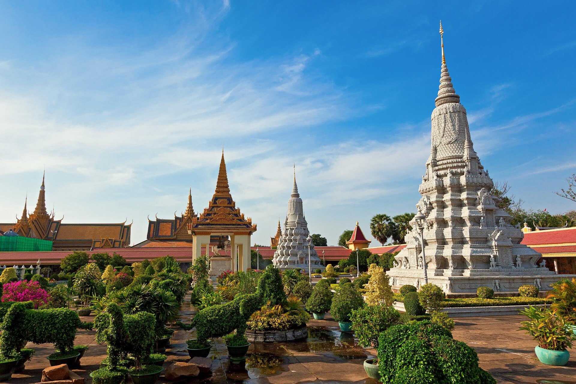 Die Tempelanlage des Royal Palace in Phnom Penh