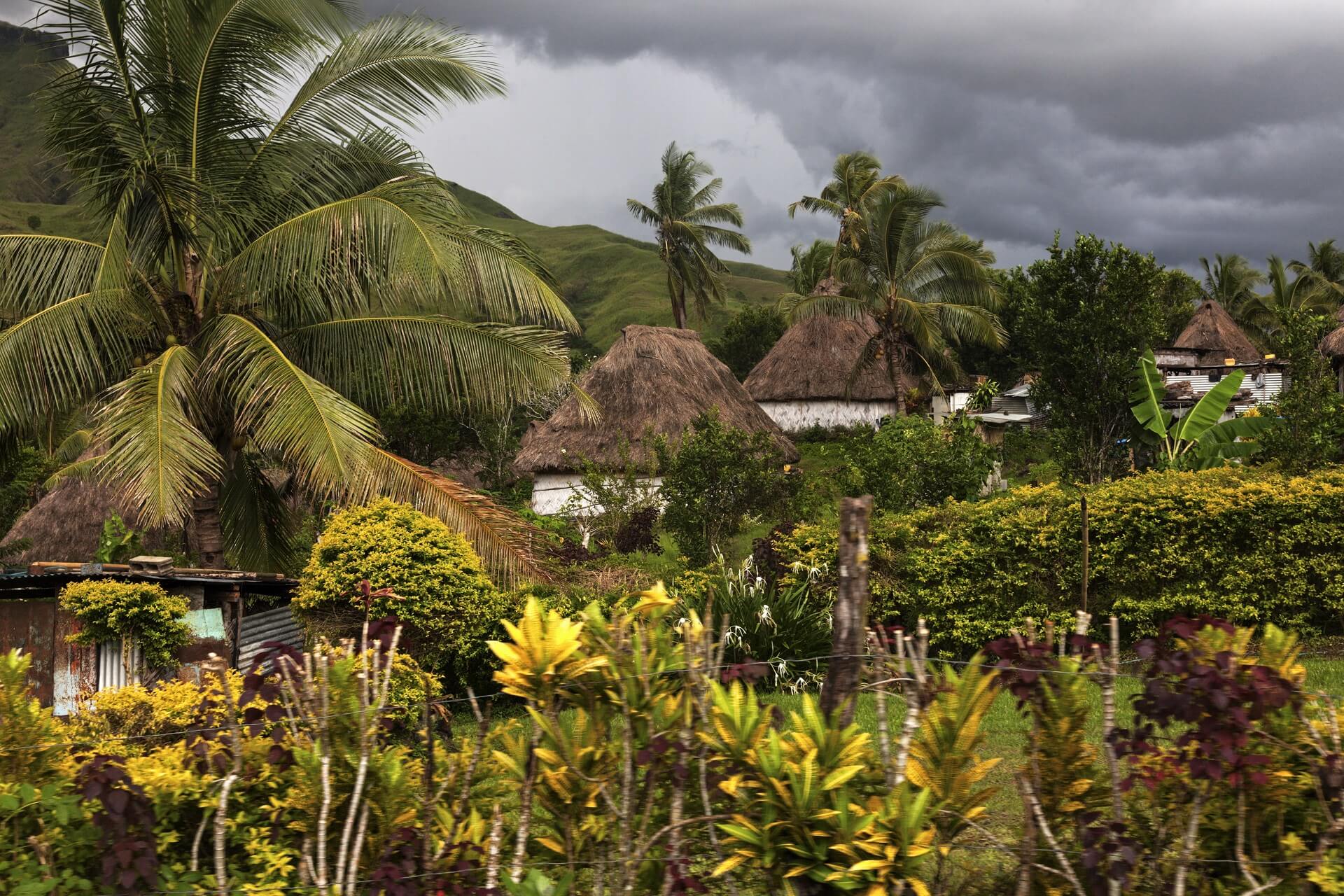 Das traditionelle Dorf Navala auf den Fidschi Inseln
