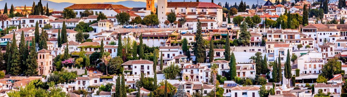 Alhambra Granada Cityscape Churches Andalusia Spain