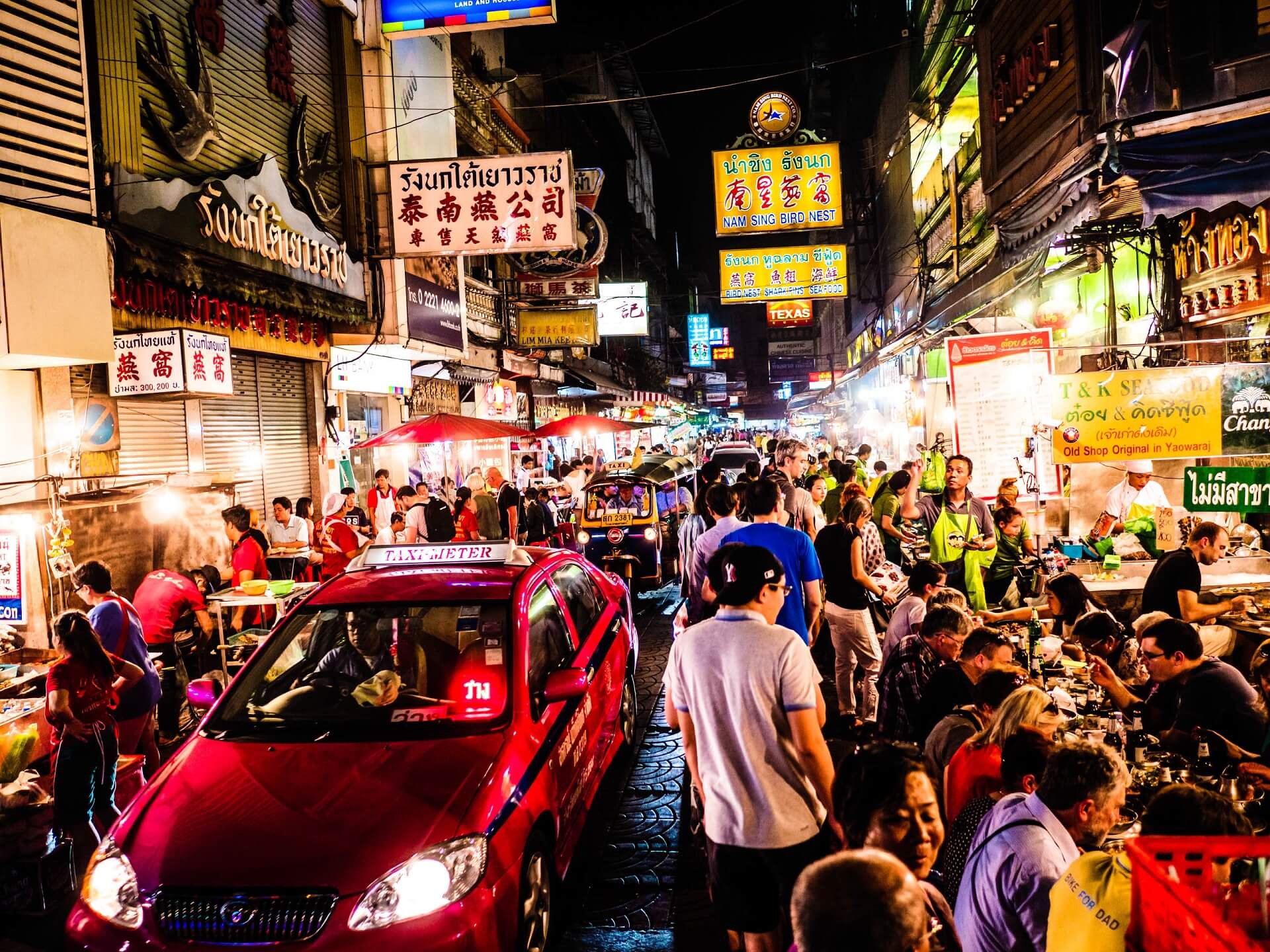 Chinatown in Bangkok ist zu jeder Tageszeit sehr belebt