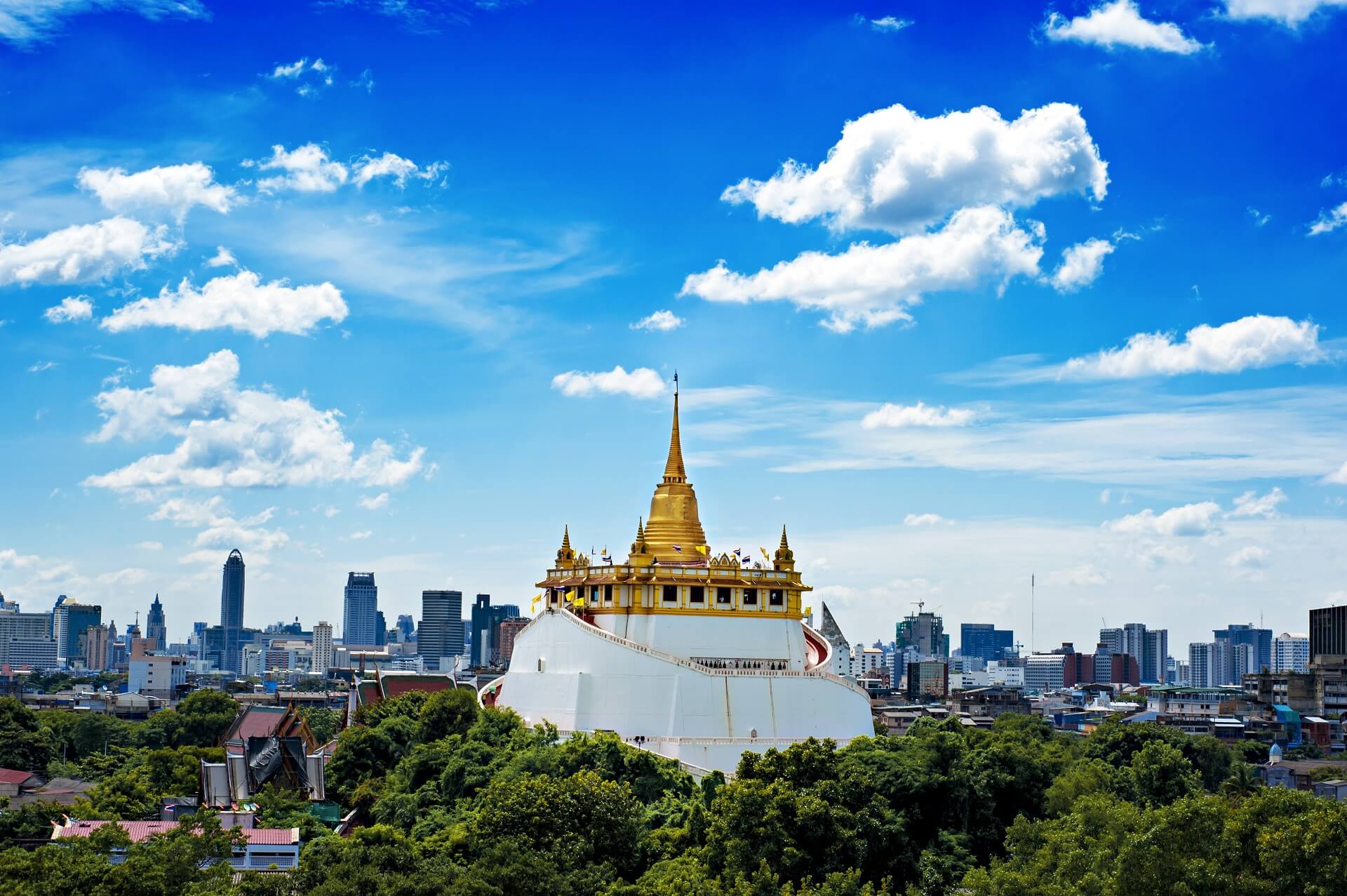 Der Golden Mount Tempel in Bangkok ist sehr beeindruckend
