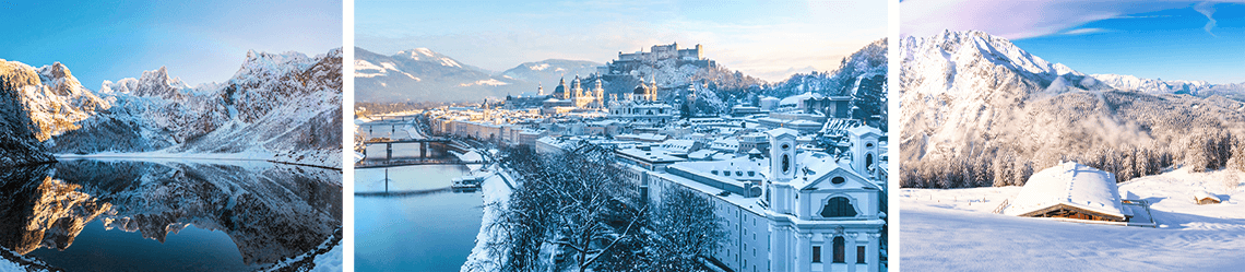 Schneelandschaft Salzburgs