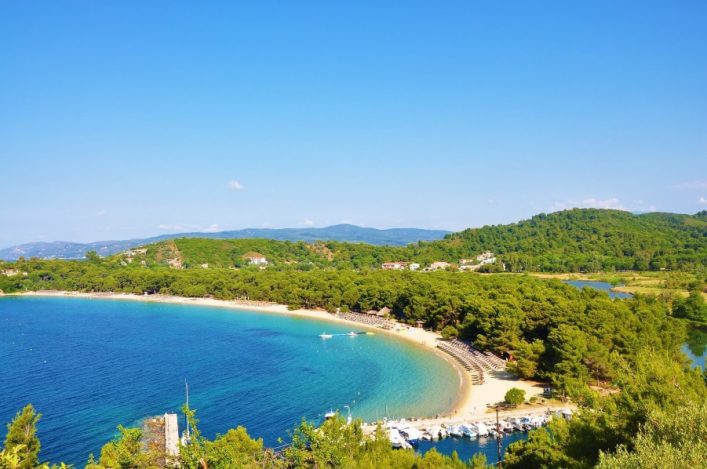 Koukounaries-beach-bay-view-in-Skiathos-Sporades-islands-shutterstock_522709045