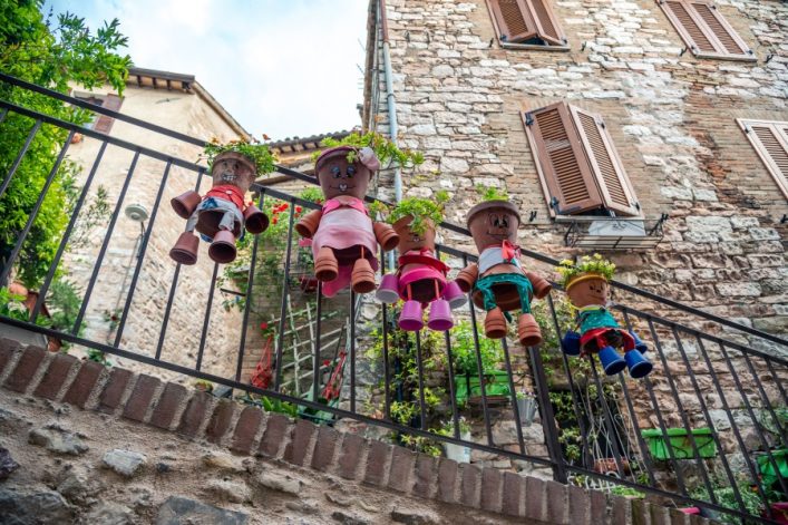 Blumendekoration in Spello