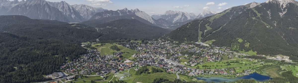 Aerial photography olympic region Seefeld / Tyrol