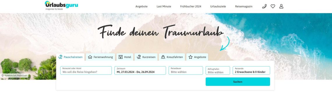 Luftbild von türkisem Meer und Strand mit